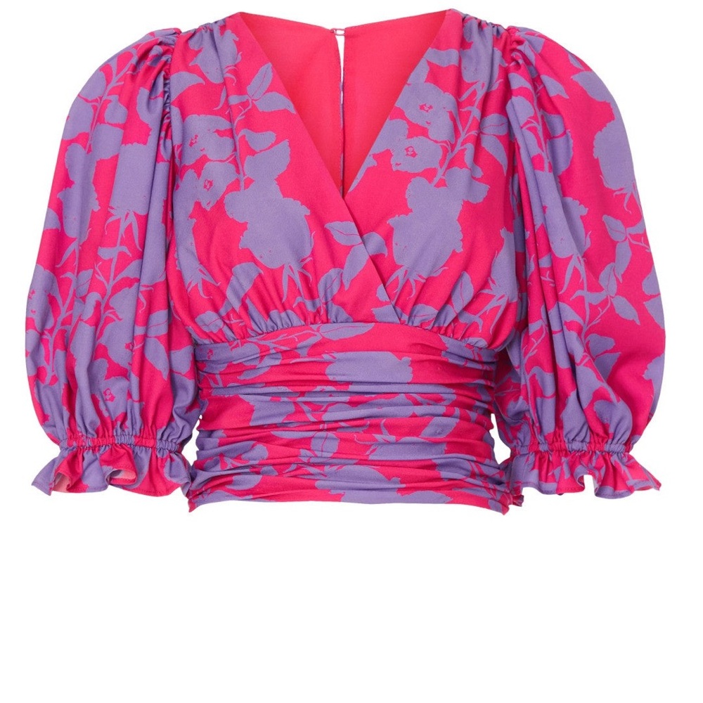 Slate & Willow Pink and Purple Floral Blouse